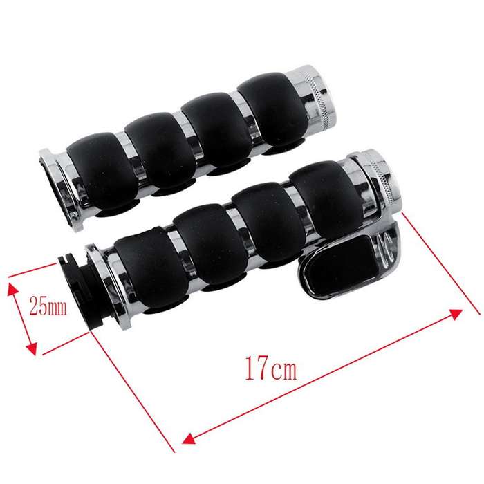 2PCS Motorcycle Handlebars 25Mm Hand Grips Motorcycle Handlebar Grips for XL883 XL1200 VN 750 800 90