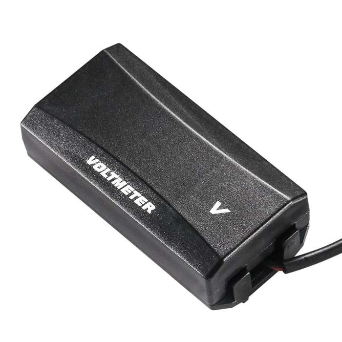 2Pcs Motorcycle Mini LED Display Digital Voltmeter Meter Voltage Tester Reverse Connection Protectio