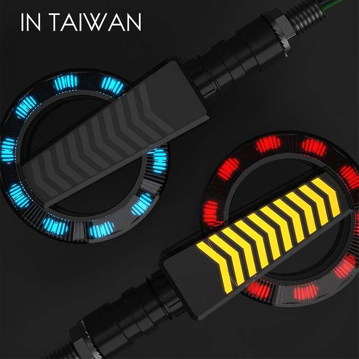 2PCS Motorcycle Turn Signals Light Tail Flasher Flowing Water Blinker IP68 Motorcycle Flashing Light