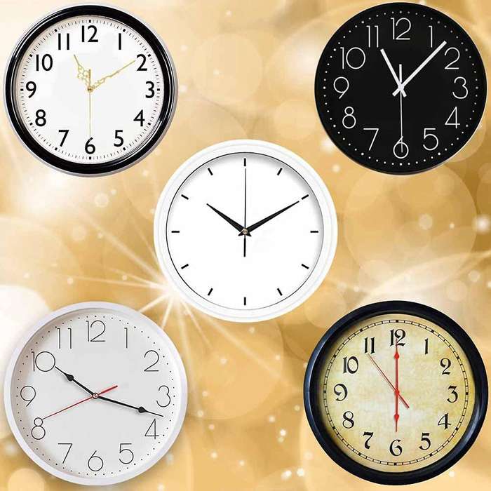 2Pcs Non-Ticking Quartz Clock Motor Kit Movement Mechanism with 5 Different Hand DIY Wall Clock Part