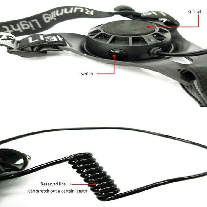 2Pcs Outdoor Sport Running Lights LED Night Cycling Flashlight Warning Bike Light USB Chest Lamp Wal