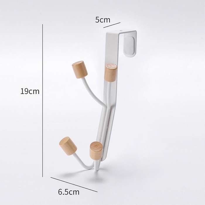 2Pcs over the Door Hooks, Towel Rack Hooks for Hanging Coats Hats Towels Bathrooms Living Room with