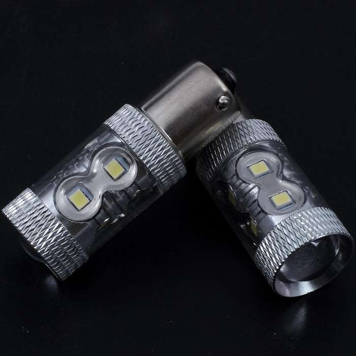 2Pcs P21W Ba15S 1156 50W Led Car Turn Signal Tail Light Backup Light Bulb Car Shape
