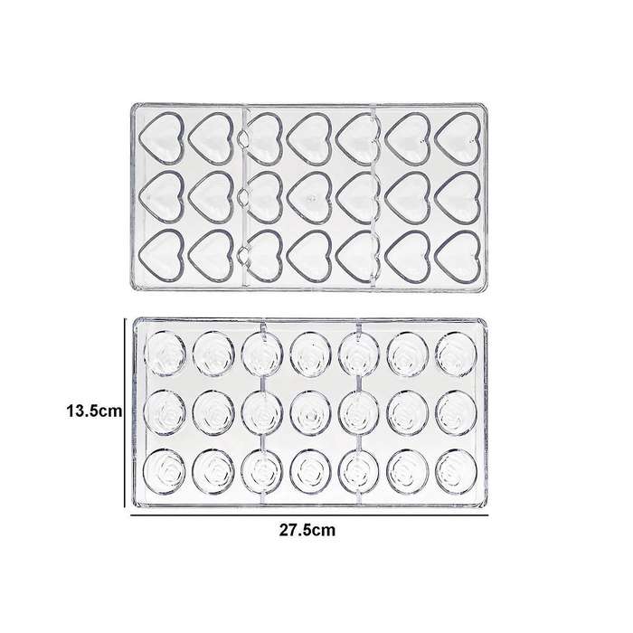 2pcs Polycarbonate Chocolates Mould Professional Molds for Candy Bar Mold Confectionery Easter Baki