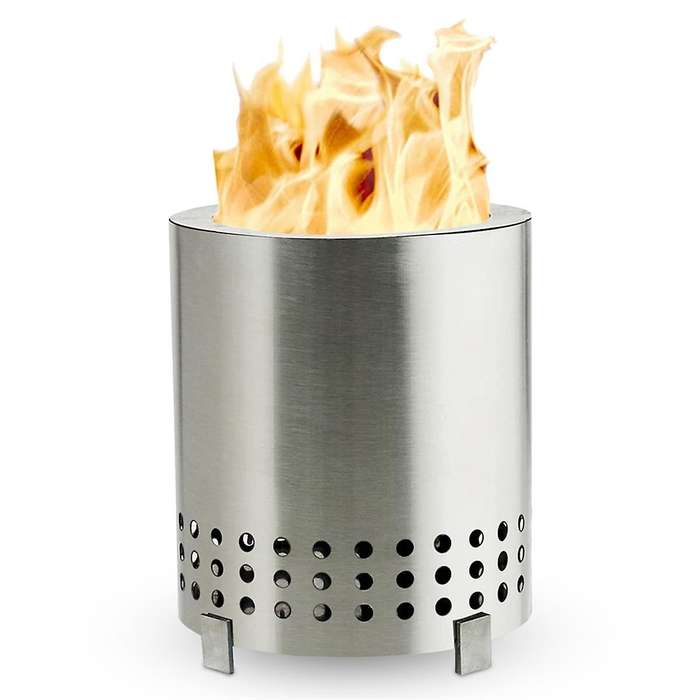 2pcs Portable Tabletop Fire Pit with Stand - Smokeless Small Firepit for Urban, , and Camping Use