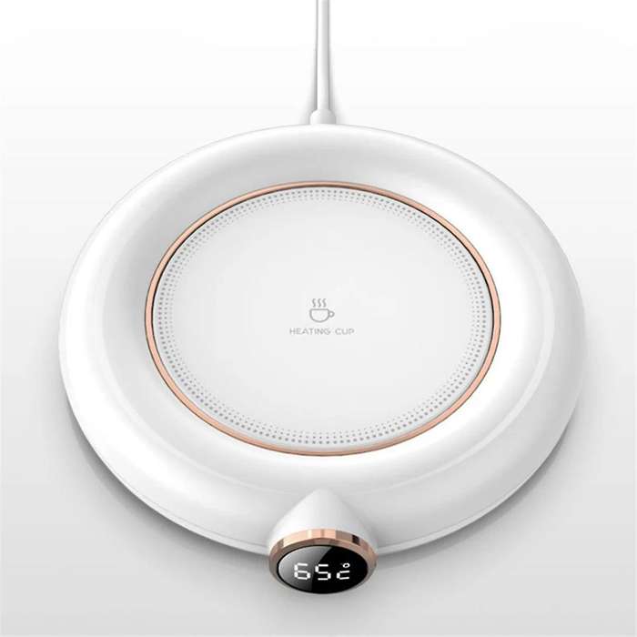 2pcs Porcelain Mugs Intelligent Heating Cup Mat Constant Temperature Coffee Cup Mat Usb Thermal Insu
