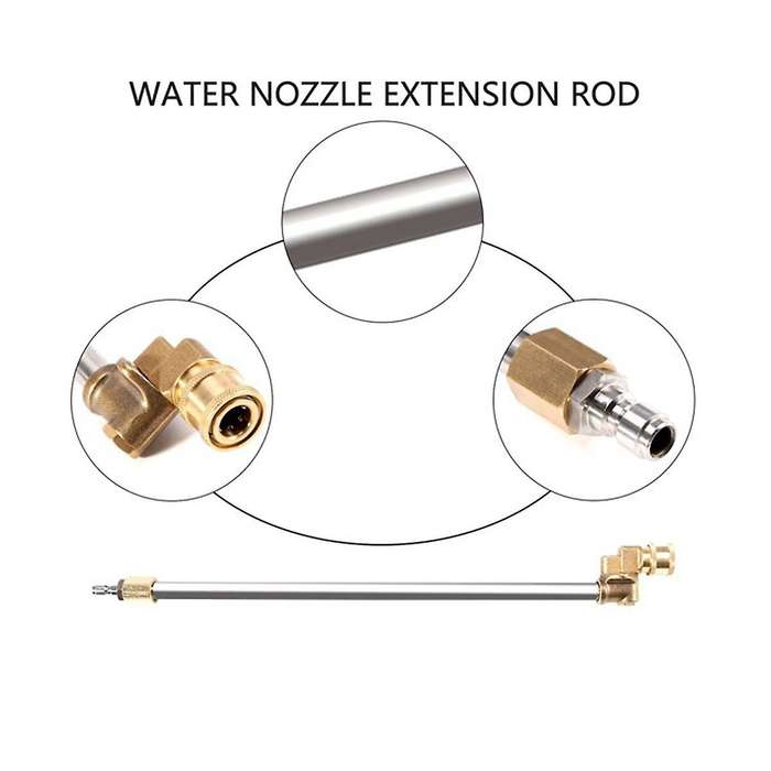 2pcs Pressure Washer Wand with Adjustable Angle Nozzle 5 Angles Quick Connect Pivot Adapter Coupler