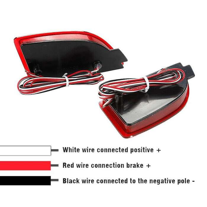 2Pcs Rear Bumper Reflector Brake Light for 3 Axela Hatchback