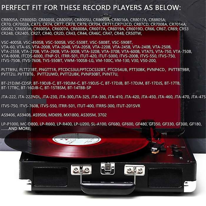 2Pcs Record Player Needles Replacement with Stylus Cleaning Brush Kit,Record Player Needle Stylus fo