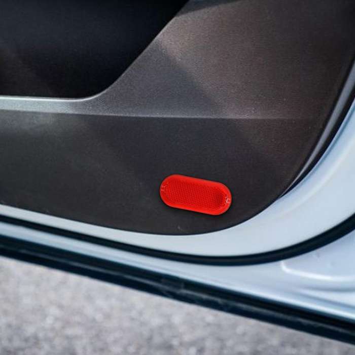 2Pcs Red Interior Door Panel Warning Light Cap Reflector Compatible Beetle Caddy 6Q0947419