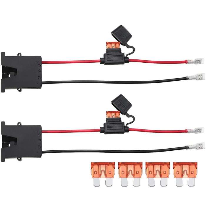 2Pcs Replacement 12 Volt Power Adapter Wiring Harness with 6Pcs Fuse,12V Battery Harness for Ride on