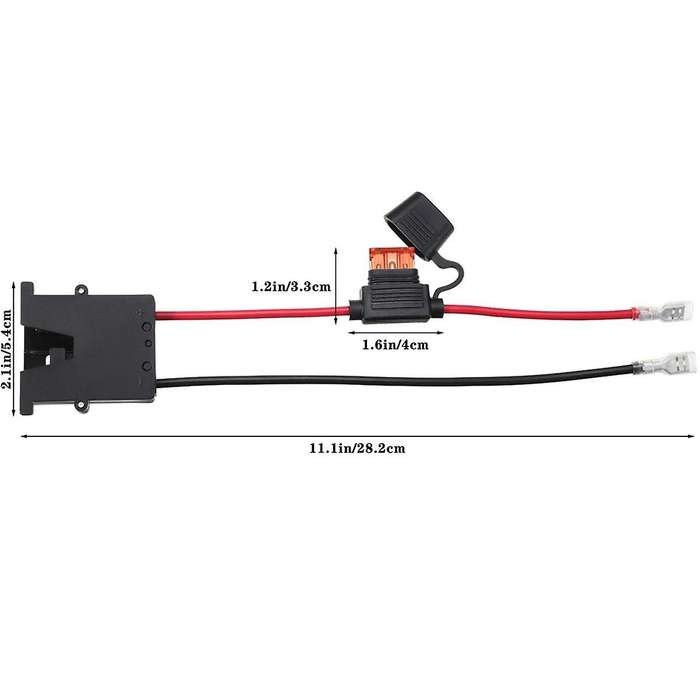 2Pcs Replacement 12 Volt Power Adapter Wiring Harness with 6Pcs Fuse,12V Battery Harness for Ride on