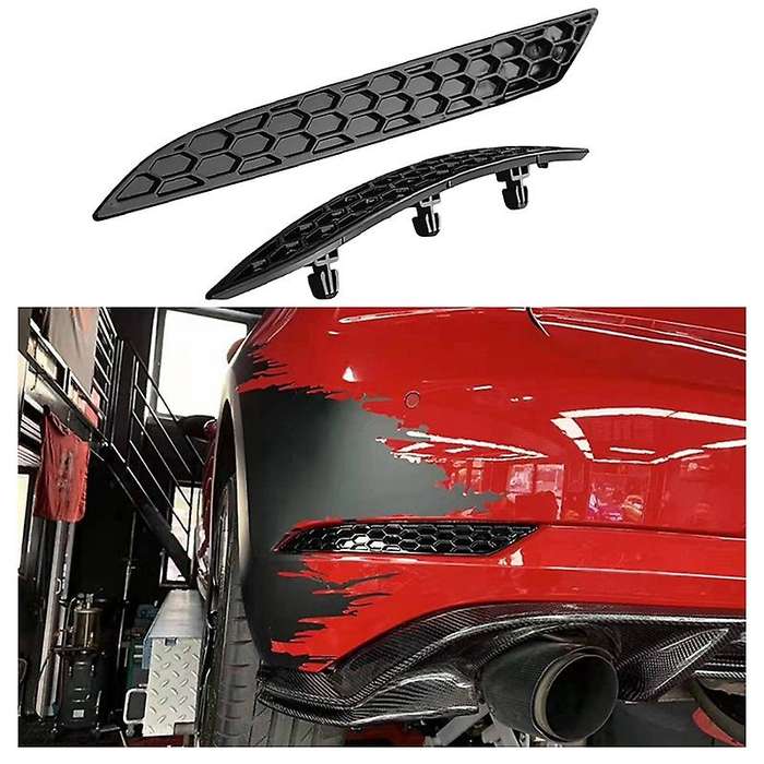 2Pcs Replacemet Modified Glossy Honeycomb Tail Rear Fog Light Lamp Cover Trim Insert Garnish for Gol
