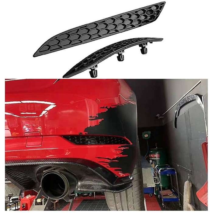 2Pcs Replacemet Modified Glossy Honeycomb Tail Rear Fog Light Lamp Cover Trim Insert Garnish for Gol