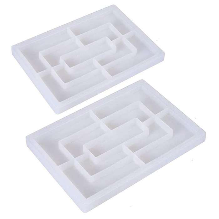2PCS Resin Tray , Rectangle Rolling Tray , Large Rolling Tray for Epoxy Resin, Resin Serving Plate