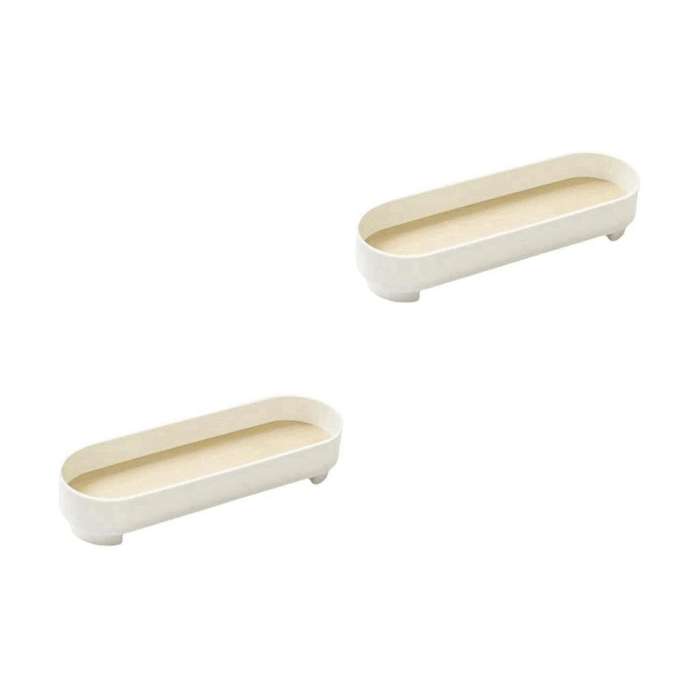 2pcs Rustic Perfume Countertop Trinket Sink Square Toiletries Plate Vanity Display Cosmetic Wood De