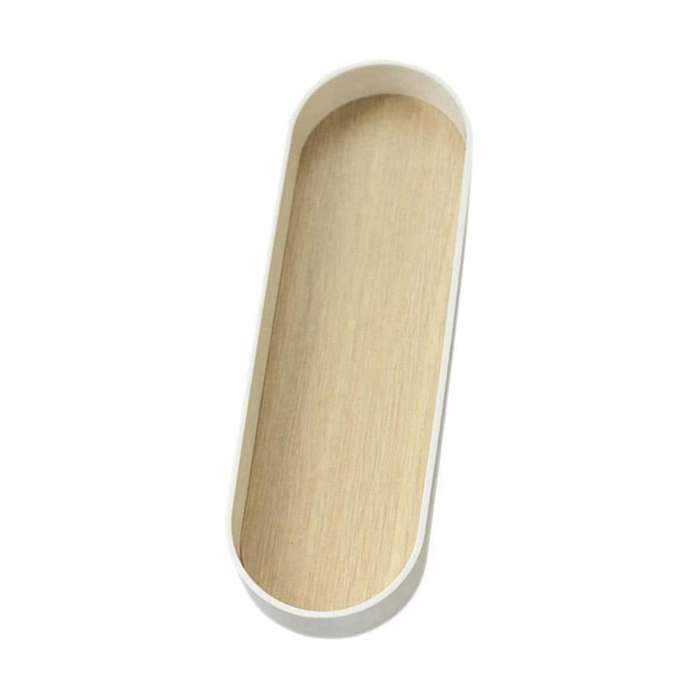 2pcs Rustic Perfume Countertop Trinket Sink Square Toiletries Plate Vanity Display Cosmetic Wood De