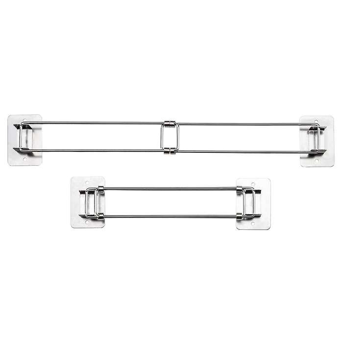 2pcs Rv Shower Corner Storage Bar- Adjustable Stainless Steel Rod for Corner Shelves In , Length 7-