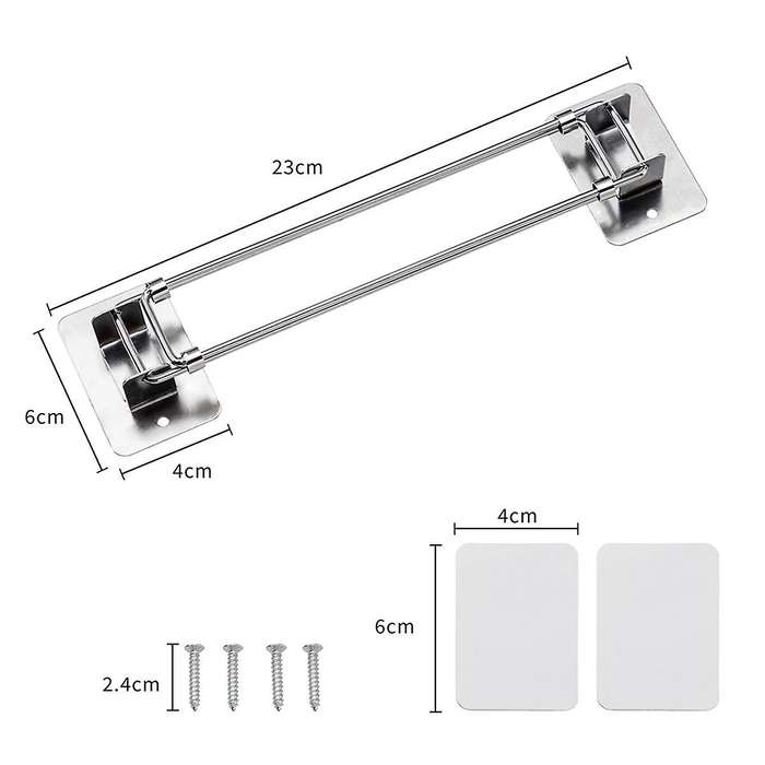 2pcs Rv Shower Corner Storage Bar- Adjustable Stainless Steel Rod for Corner Shelves In , Length 7-