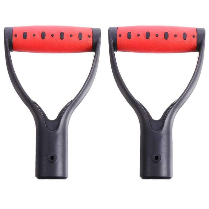2Pcs Shovel D Grip Handle Plastic Spade Handle Good Hand Accessories for Snow Shovel Digging Raking