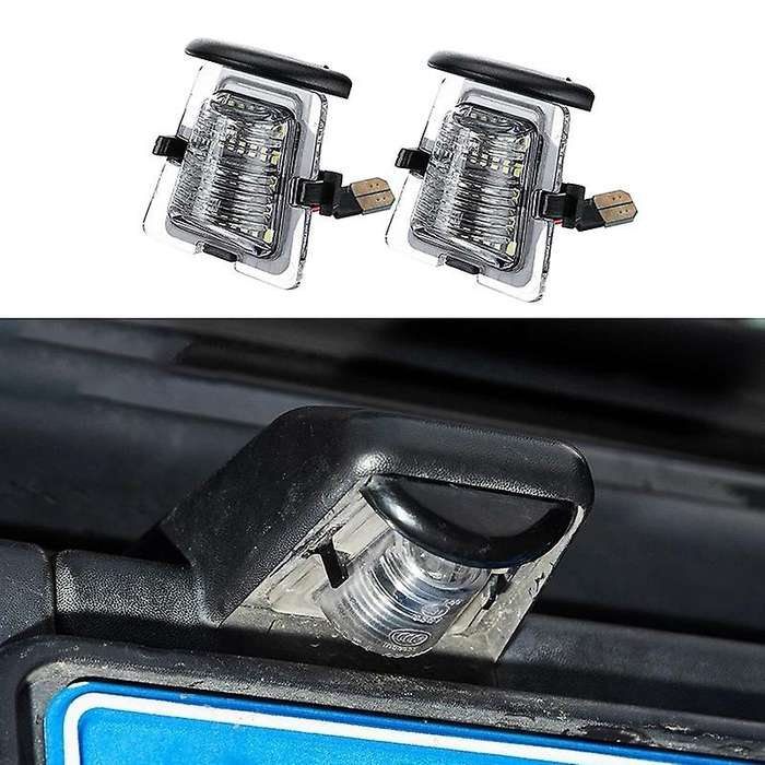 2Pcs Signal Lamp Car Rear Bumper License Plate Holder LED Light for Wrangler JK JL 2007-2021 Car Acc