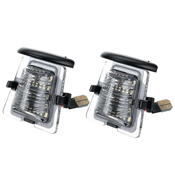 2Pcs Signal Lamp Car Rear Bumper License Plate Holder LED Light for Wrangler JK JL 2007-2021 Car Acc