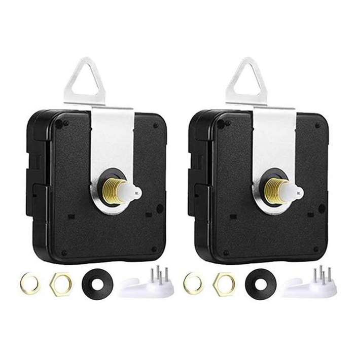 2Pcs Silent DIY Quartz Wall Clock Movement Mechanism Kit for Repair Parts Replacement Home Decor Tim