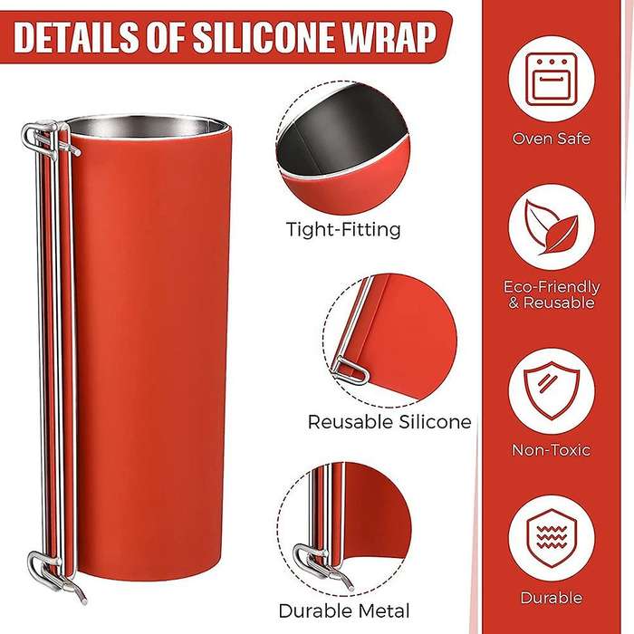 2Pcs Silicone Wrap for Sublimation Tumblers Silicone Mug Clamp for Tumblers Printing Sublimation Tum