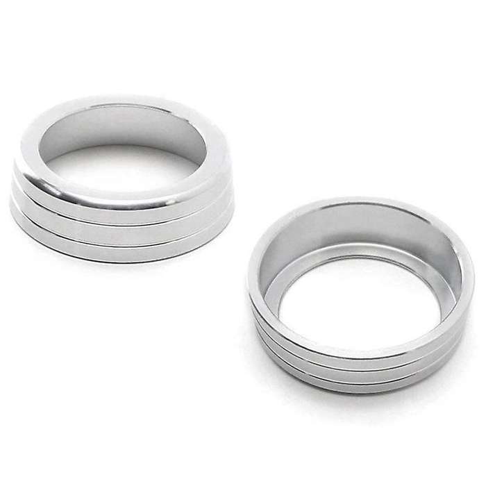 2Pcs Silver AC Climate Control Ring Knob Covers Compatible for 2016-Up 10Th Gen