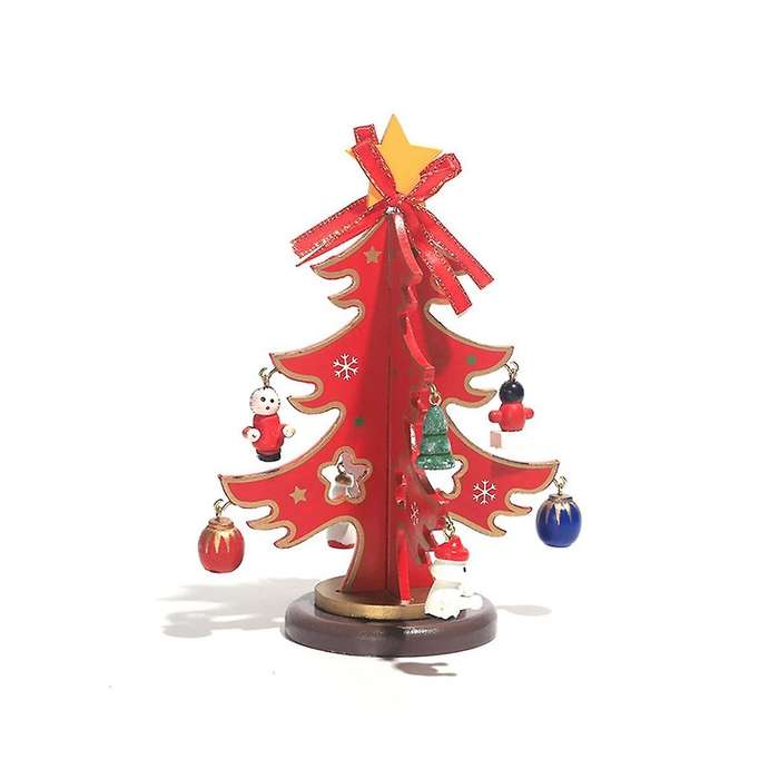 2pcs Small Decorations Wooden Mini Tabletop Decorations