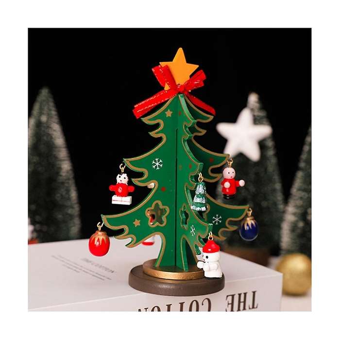 2pcs Small Decorations Wooden Mini Tabletop Decorations