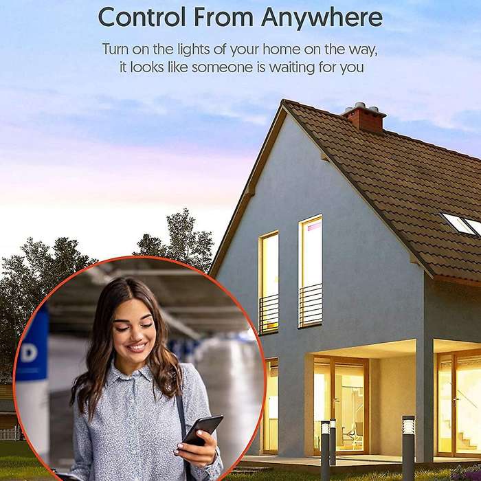 2Pcs Smart Wifi Power Plug with Power Monitor Smart Home Wifi Wireless Socket Works for Alexa Google