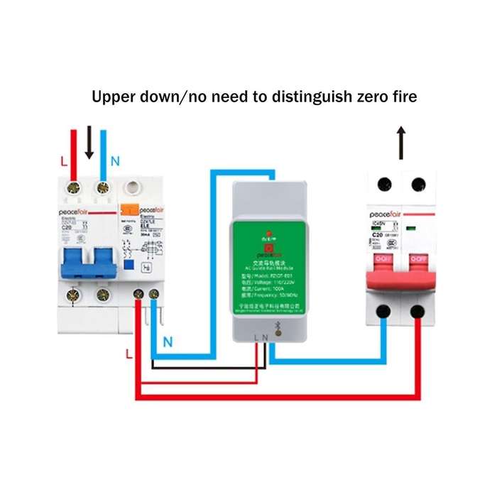2Pcs Single Phase 6-in-1 AC Electric Rail Wifi Smart Kwh Consumpt Meter Wattmeter Voltmeter Meter