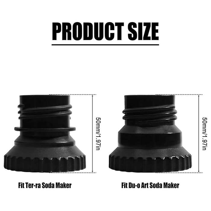 2PCS Soda Water Bottle Adapter Fit for Duo/Terra SodaStreams Glass Bottles Quick Connect Soda Maker
