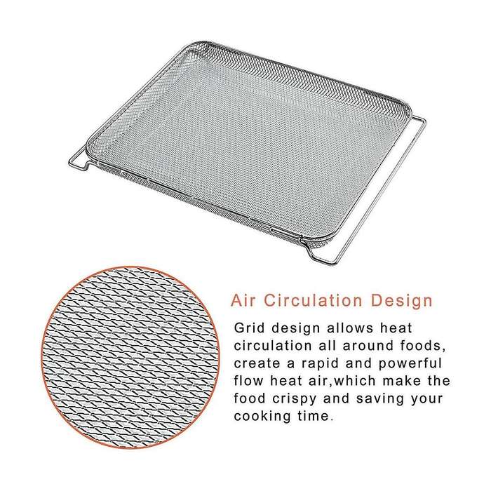 2pcs Stainless Steel Basket Replacement for Ninja Foodi Dt251/dt201 Oven
