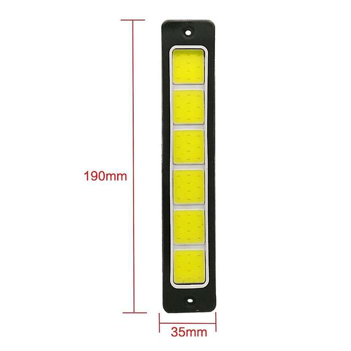 2pcs Super Led Daytime Running Lights Car Driving Fog Lamp Waterproof Flexible Drl Cob 190x35mm 12v