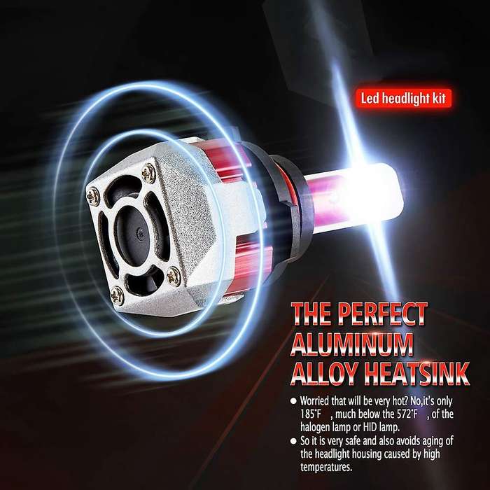 2Pcs Super Bright F6 Car 12000Lm Csp Car Headlights Led Headlights for High/Low Beam Headlights Fog