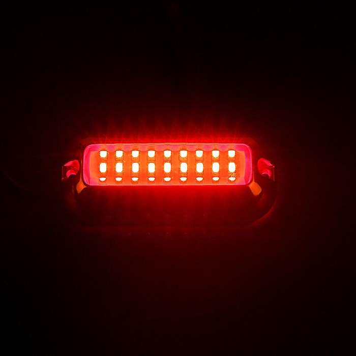 2PCS Universal 3.5 Inch 316SS Cover 27 LED Underwater Pontoon Boat Transom Fishing Light (Red)