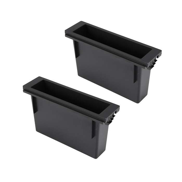 2pcs Universal Car Double 1 Din Dash Cup Holder Storage Box Plastic for Stereo Radio
