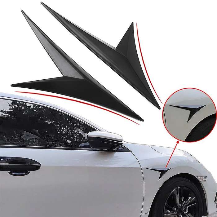 2Pcs Universal Car Side Door Body Cover Trim for Decoration Sticker for for Carbon Fiber