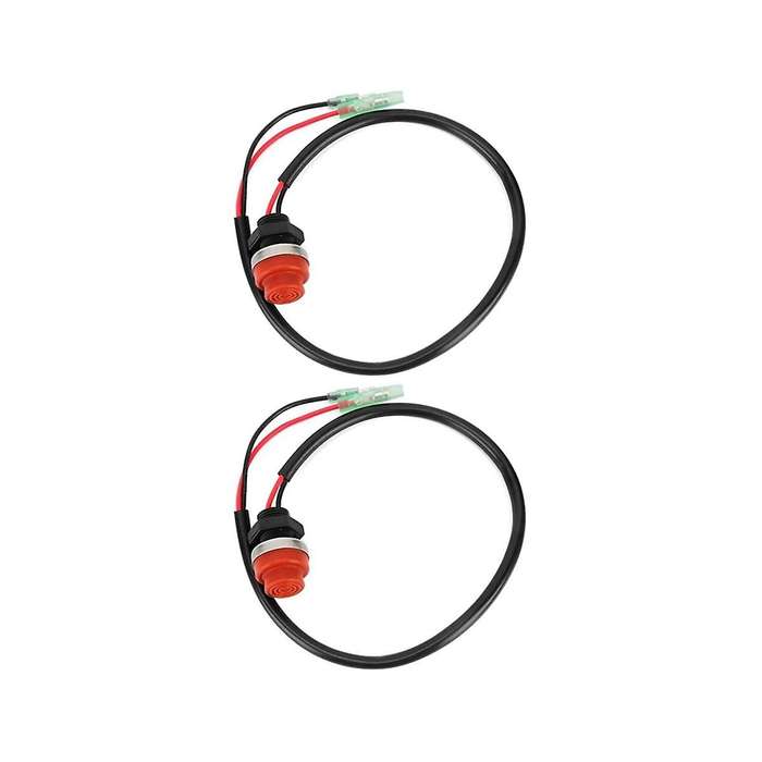 2pcs Universal Boat Outboard Engine Motor Start Kill Switch Keyless Push Button , Applicable to All