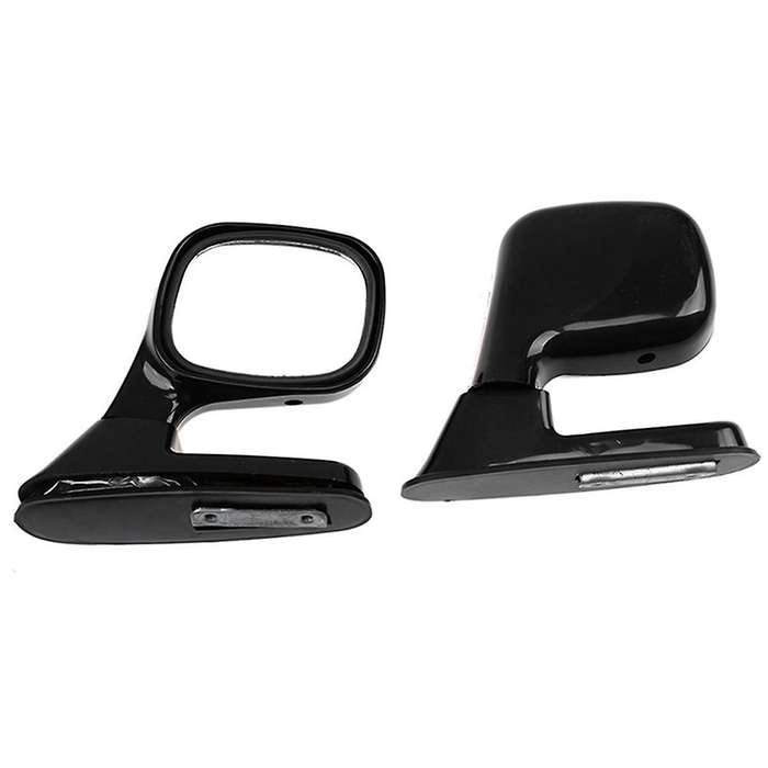 2pcs Universal Hood Side Rear View Mirror Auto Exterior Adjustable Reflector Suv Truck Black