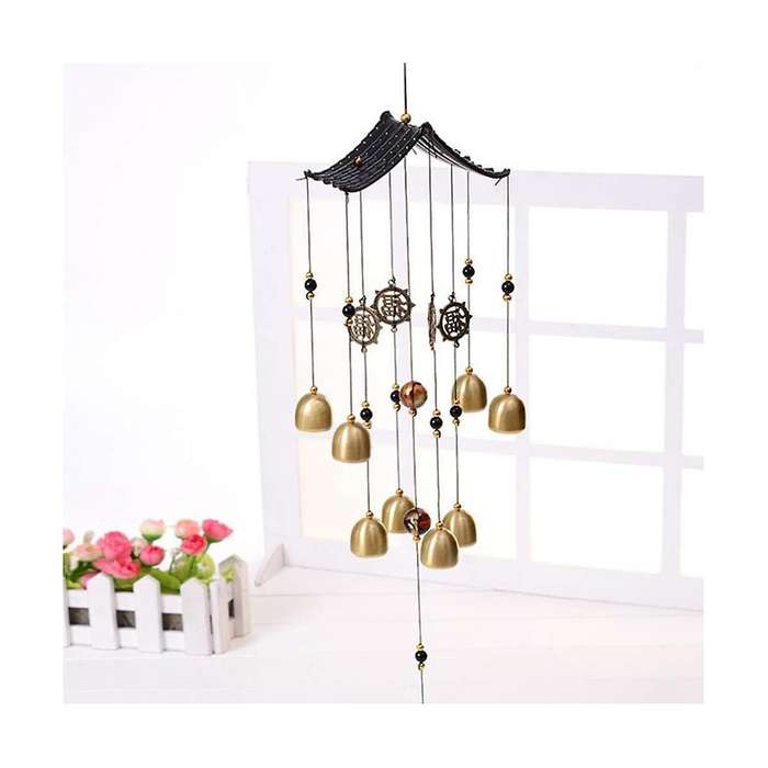 2pcs Vintage Decor Hanging Metal Wind Chime Bell Windchimes Garden Hanging Wind Bell for Room Door