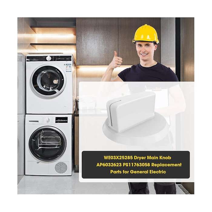 2PCS WE03X25285 Dryer Main Control Knob for Dryer Dryer Replaceable for AP6032623/PS11763058 Dryer K