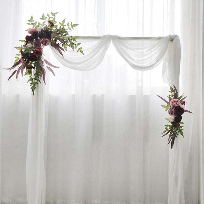2pcs Wedding Arch Decoration Flower Home Party Wedding Arrangement Arch Decoration Artificial Flowe