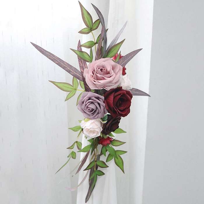 2pcs Wedding Arch Decoration Flower Home Party Wedding Arrangement Arch Decoration Artificial Flowe