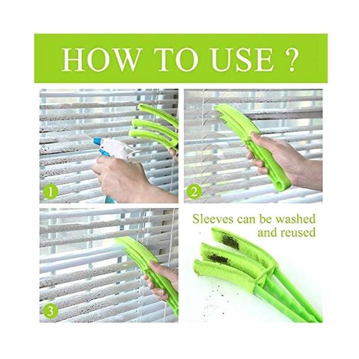 2pcs Window Blind Duster Brush Kit- Blind Cleaning Tools for Window Shutters Blind Air Conditioner