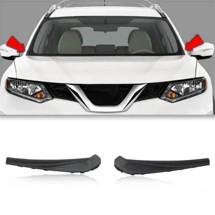 2PCS Windshield Wiper Cowl Extension Trims for for Rogue 2014-20 66895-4CL0A 66895-4BA1A 66894-4CL0