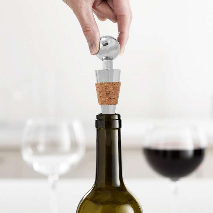 2pcs Wine Stoppers, Alloy Bottle Stoppers for Sealing Wine, Champagne, Beer - Love Decorative Wine