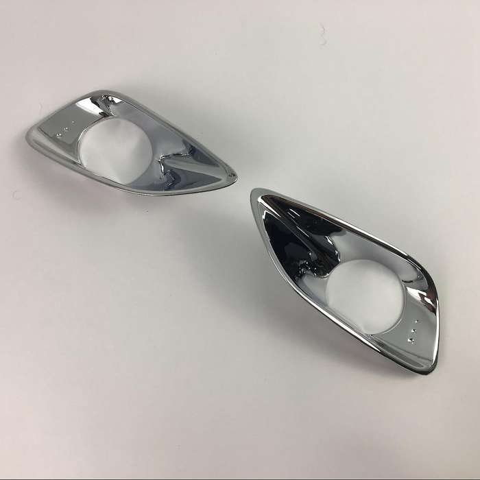 2Pcs/Set Car Front Fog Light Lamp Cover Stick ABS Chrome Frame Trim Kit for Vios 2008- 2011 Car Deco
